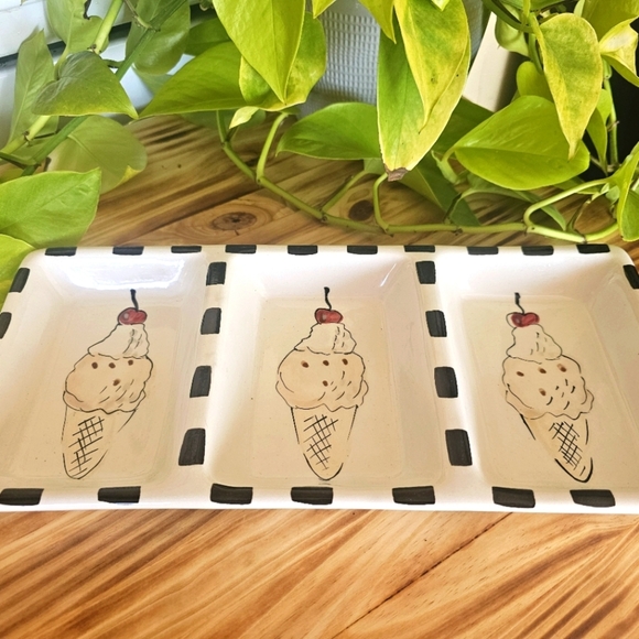 Vintage 3 Compartment Condiment Tray - Picture 2 of 4